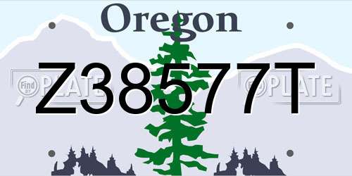 Z38577T Oregon License Plate