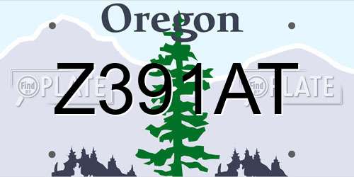 Z391AT Oregon License Plate