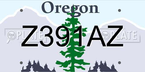 Z391AZ Oregon License Plate