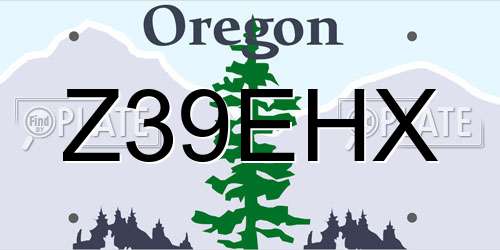 Z39EHX Oregon License Plate