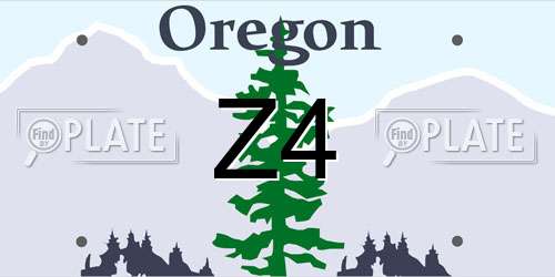 Z4 Oregon License Plate