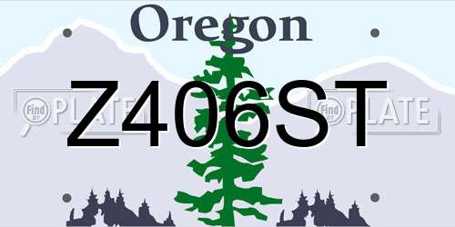 Z406ST Oregon License Plate