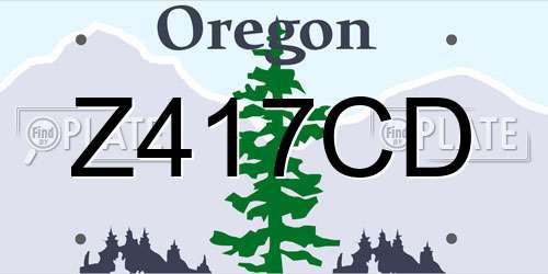 Z417CD Oregon License Plate