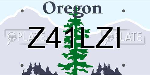 Z41LZI Oregon License Plate