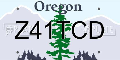 Z41TCD Oregon License Plate