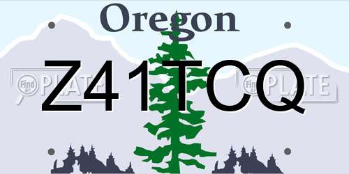 Z41TCQ Oregon License Plate