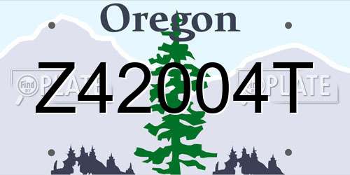 Z42004T Oregon License Plate