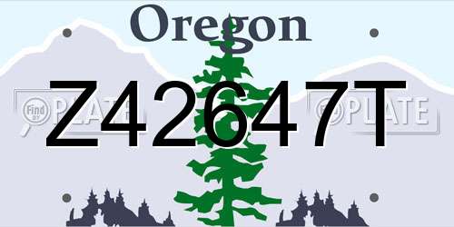 Z42647T Oregon License Plate