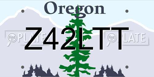 Z42LTT Oregon License Plate
