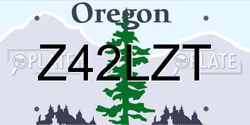 Z42LZT Oregon License Plate
