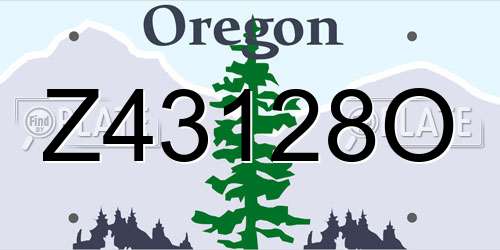 Z43128O Oregon License Plate