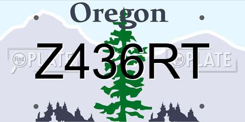 Z436RT Oregon License Plate