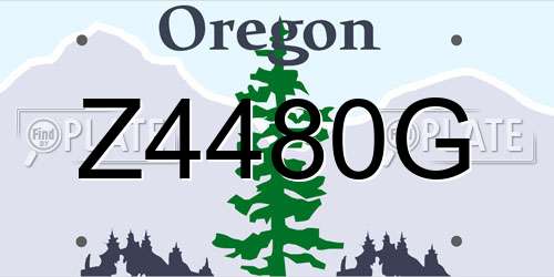 Z4480G Oregon License Plate