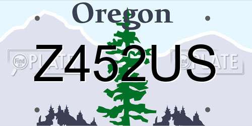 Z452US Oregon License Plate
