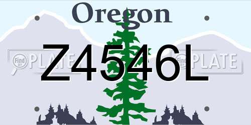 Z4546L Oregon License Plate