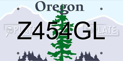 Z454GL Oregon License Plate