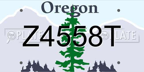 Z4558T Oregon License Plate