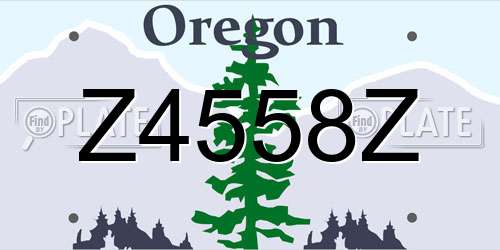 Z4558Z Oregon License Plate