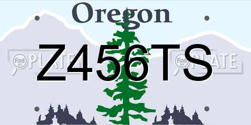 Z456TS Oregon License Plate