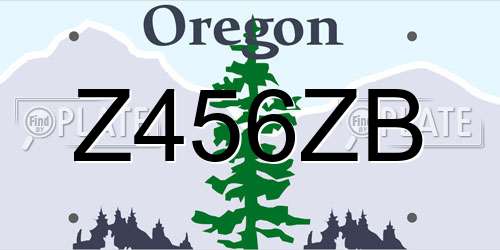Z456ZB Oregon License Plate