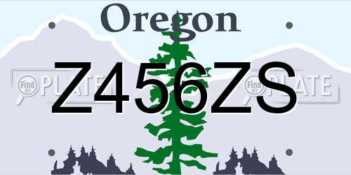 Z456ZS Oregon License Plate