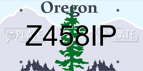 Z458IP Oregon License Plate