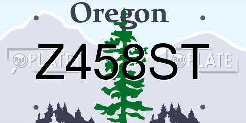 Z458ST Oregon License Plate