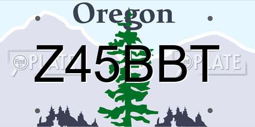 Z45BBT Oregon License Plate