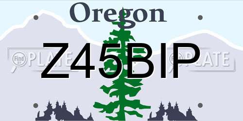 Z45BIP Oregon License Plate