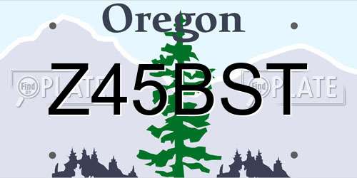 Z45BST Oregon License Plate