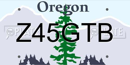 Z45GTB Oregon License Plate