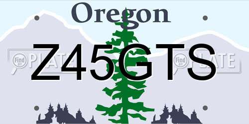 Z45GTS Oregon License Plate