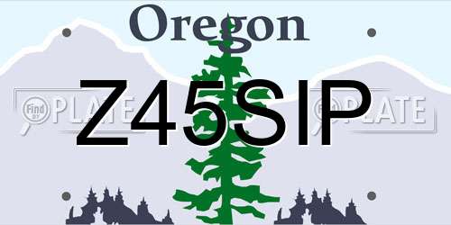 Z45SIP Oregon License Plate