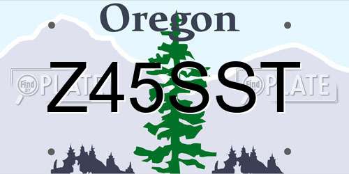 Z45SST Oregon License Plate