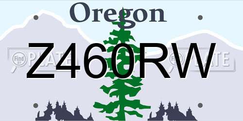 Z460RW Oregon License Plate