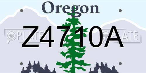 Z4710A Oregon License Plate
