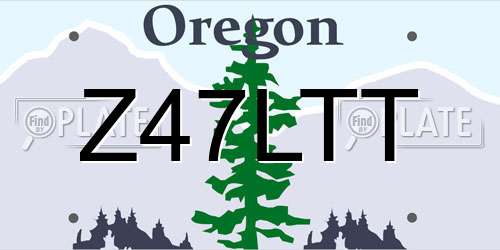 Z47LTT Oregon License Plate