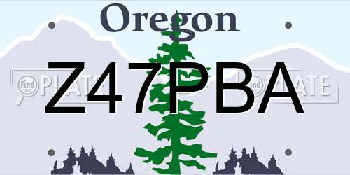 Z47PBA Oregon License Plate