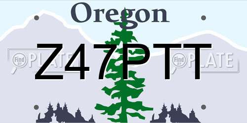 Z47PTT Oregon License Plate