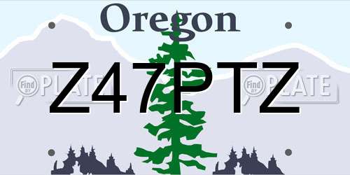 Z47PTZ Oregon License Plate