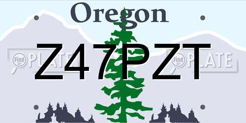Z47PZT Oregon License Plate