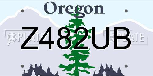Z482UB Oregon License Plate