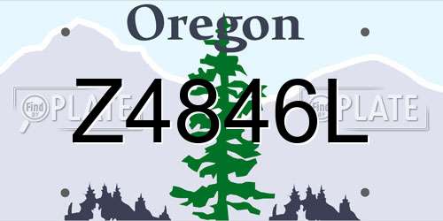 Z4846L Oregon License Plate