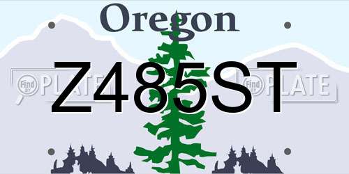 Z485ST Oregon License Plate
