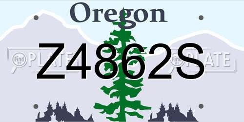 Z4862S Oregon License Plate