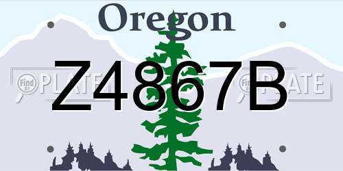 Z4867B Oregon License Plate