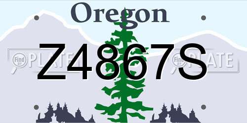 Z4867S Oregon License Plate