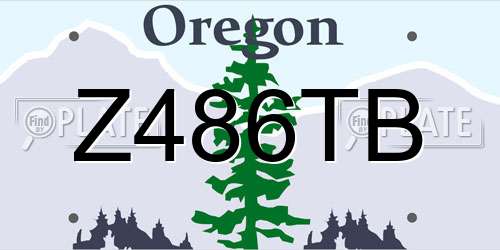 Z486TB Oregon License Plate