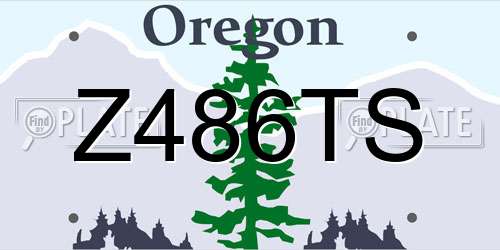 Z486TS Oregon License Plate