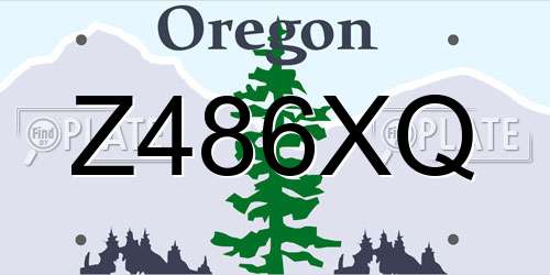 Z486XQ Oregon License Plate